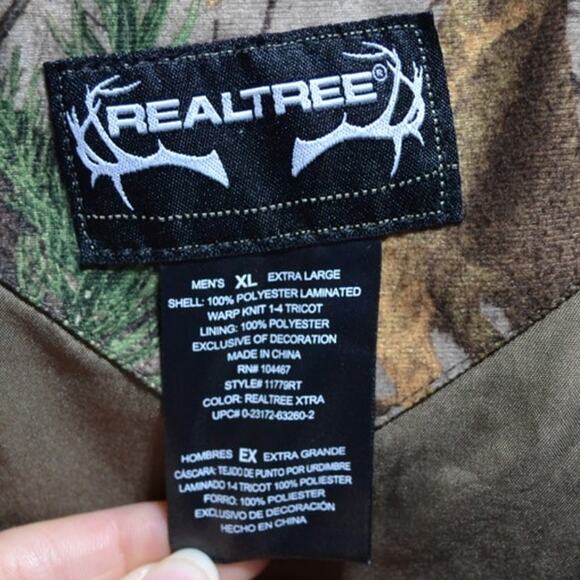 Realtree Xtra Camo Scent Control Hunting Jacket Size XL - Picture 6 of 9